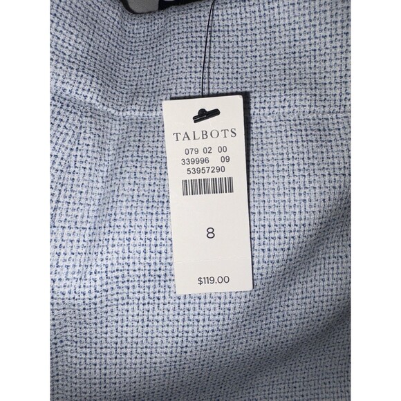 NWT Talbots Women’s Dress Pants Size 8 White And Blue - Picture 3 of 11